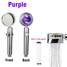 360 Degrees Rotation Turbo Fan Shower Head High Pressure Water Saving Spray Adjustable Showerhead Filters Bathroom Accessories