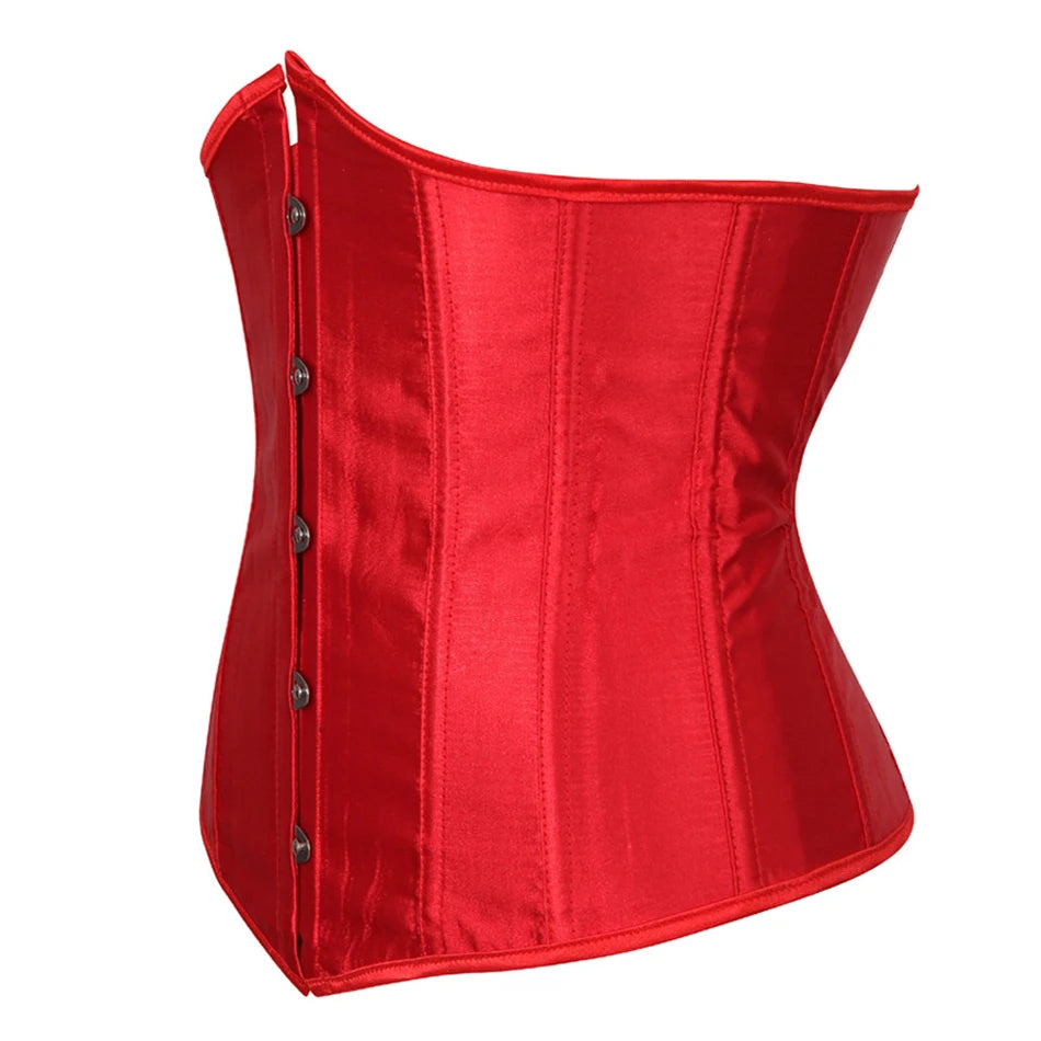 Underbust Corset Sexy Waist Slimming Corset Bustiers Body Shaper for Women Steampunk Lace-up Corset Belt Waist Trainer