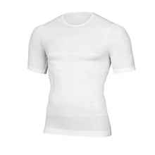 Men Body Shapers Fitness Elastic Abdomen Tight Fitting Short Sleeve Shirt Tank Tops Shape Underwear Slimming Boobs Shaping