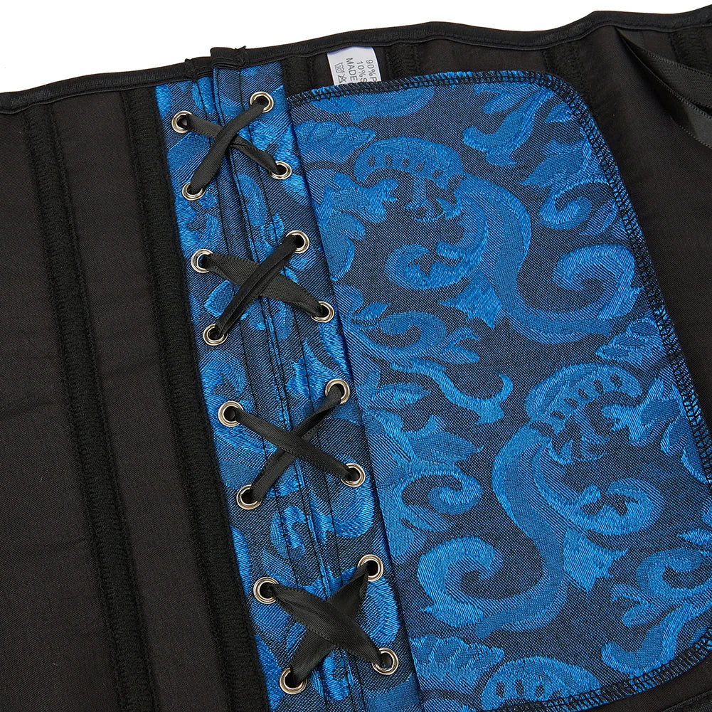 Women Gothic Jacquard Underbust Corset Bustier Waist Cincher Slimming Body Shaper Corselete Lingerie Plus Size Party Clubwear