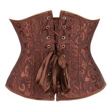 Women Gothic Jacquard Underbust Corset Bustier Waist Cincher Slimming Body Shaper Corselete Lingerie Plus Size Party Clubwear