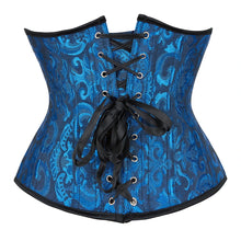Women Gothic Jacquard Underbust Corset Bustier Waist Cincher Slimming Body Shaper Corselete Lingerie Plus Size Party Clubwear