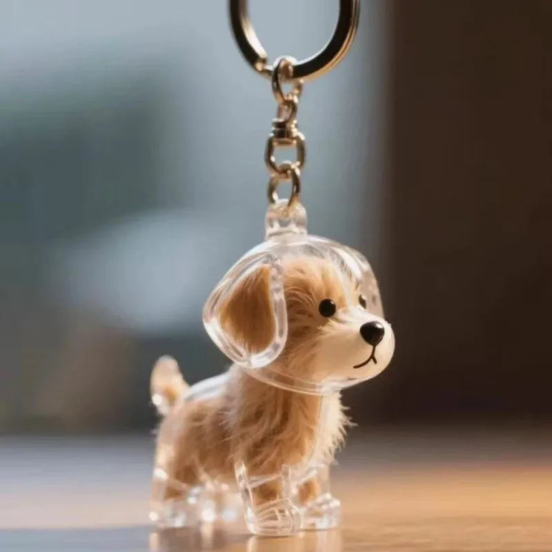 Creative Dog Hair Storage Keychain Transparent Dog\Cat Shape Memorial Pendant Handmade DIY Pet Souvenirs for Pet Lovers Gift