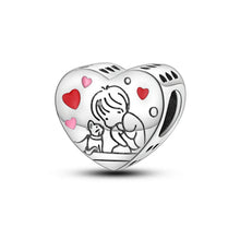 Dogs Pet Charms 925 Silver Heart Shaped Pink Zircon Claws Pendants Fit Original S925 Bracelets Fine DIY Birthday Jewelry Gifts