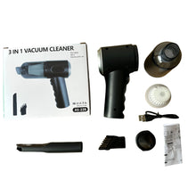 Mini Handheld Car Vacuum Cleaner, Wireless Charging, High Power, Dual Suction & Blower for Car Interior Cleaning