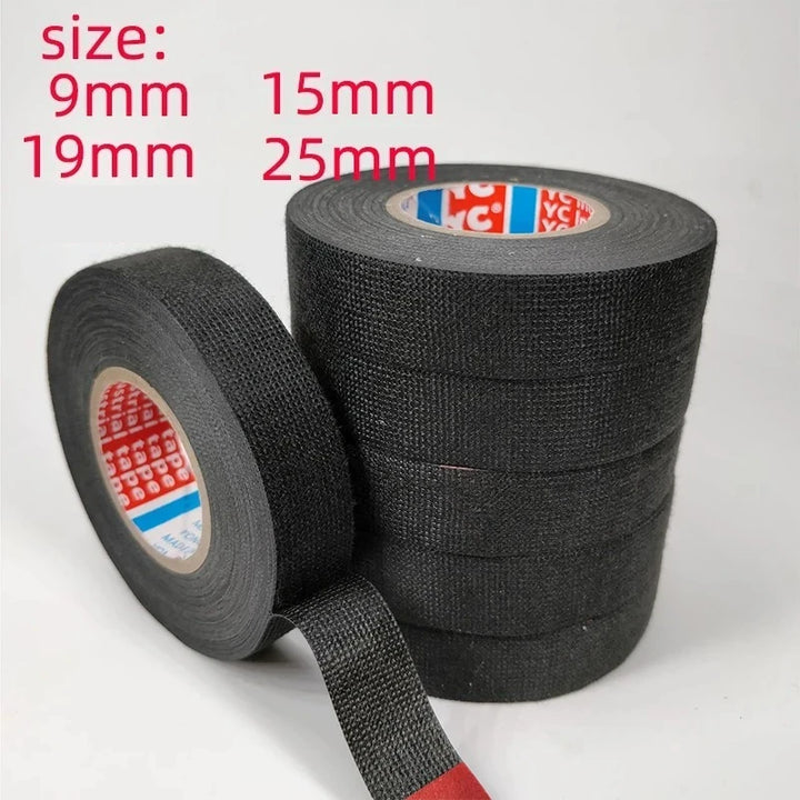 9/15/19/25/mm Electrical Insulation Heat-resistant Wiring Harness Tape  PET Bundle Flame Retardant Tape