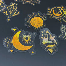 100 Pack Transparent PET Stickers BOHO Designs – Snake;Sun;Moons;Stars etc-Perfect for DIY, Bujo, Phone Cases, Windows & More