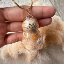 Transparent Cat/Dog Hair Collection Capsule Keychain Kawaii Memorial Pet Cat Dog Hair Capsule for Keychain DIY Pendant Accessory