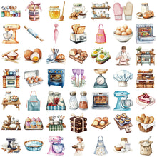 50pcs Retro Cafe Cartoon Graffiti Stickers Skateboard Water Bottle Notebook Mobile Phone Toy Decal Sticker PET Decoration