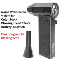 Air blower 140000RPM Turbo Jet Fan Brushless Motor Handheld Duct Fan 52M/S Portable Type-C Charging with Power Display ventilado