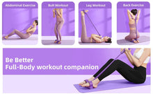 4-Level Resistance Band Tensioner with Non-Slip Handles - Home Fitness Equipment for Abdominal Muscle Training Yoga Abdominal