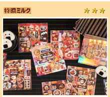 20 Sheets PET Die cut Stickers book Retro Cartoon Decorative handmade Scrapbooking Material Diary Japanese Stationery Supplies