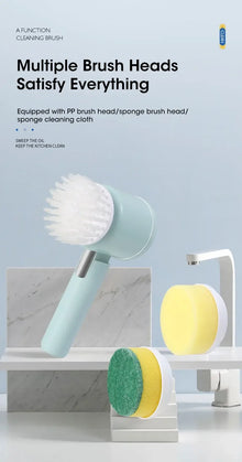 2025 Cordless Electric Spin Scrubber with 5 Brushes,IPX7 Waterproof Rechargeable Bathroom Cleaner for Tile/Shower/Grout Cleaning