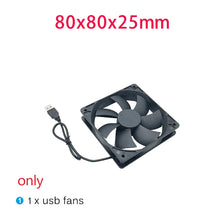 8/12cm 12V USB Powered Computer PC Case Fan For Receiver DVR Xbox TV Box Router Silent Chassis Cooler