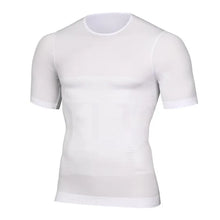 Men Body Shapers Fitness Elastic Abdomen Tight Fitting Short Sleeve Shirt Tank Tops Shape Underwear Slimming Boobs Shaping
