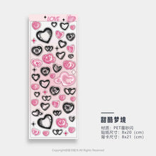 Stars Decal Stickers Scrapbooking Stationery Hearts Stickers PET Bubble Deco Sticker DIY Journal Planner