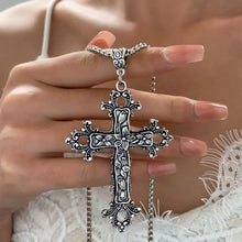 Hip Hop Cross Pendant Necklace Gothic Stainless Steel Minimalist Jewelry For Men Retro Fashion Unisex Gift Couple Accessories
