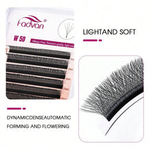 FADVAN 5D-W Shaped 0.07 D Curl Eyelash Extensions Natural Faux Mink Lash Soft Light Professional Premade Volume Fan Eyelashes