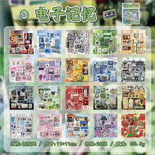 20 Sheets PET Die cut Stickers book Retro Cartoon Decorative handmade Scrapbooking Material Diary Japanese Stationery Supplies