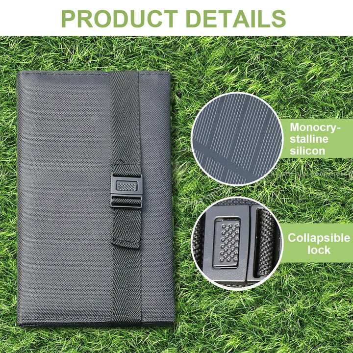 LEAORLD 20W Solar Panel Charger, Foldable Solar Panel Fast Charging, USB Solar Phone Charger, Monocrystalline High Efficiency
