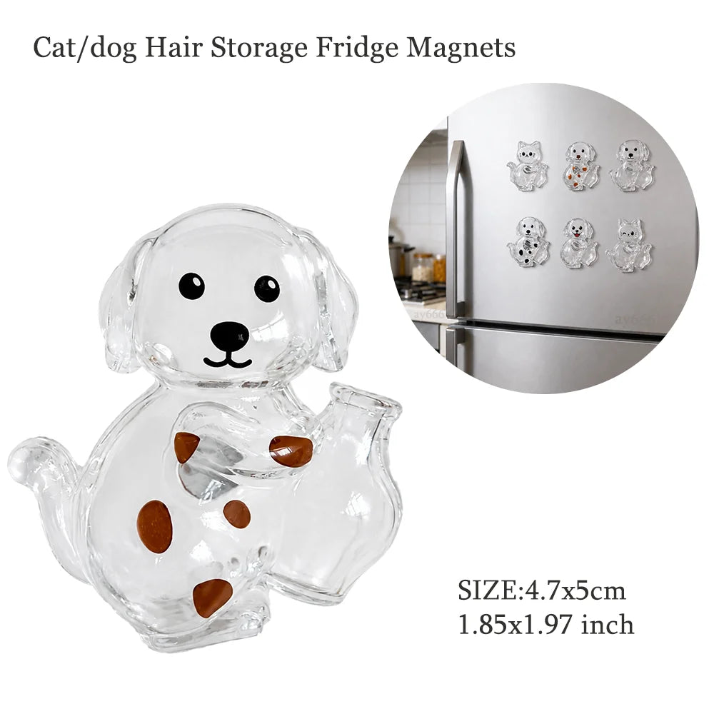 Creative Dog Hair Storage Keychain Transparent Dog\Cat Shape Memorial Pendant Handmade DIY Pet Souvenirs for Pet Lovers Gift