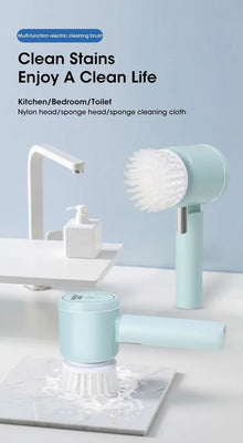 2025 Cordless Electric Spin Scrubber with 5 Brushes,IPX7 Waterproof Rechargeable Bathroom Cleaner for Tile/Shower/Grout Cleaning