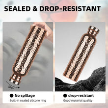 800ML Copper Water Bottle Anti-Slip Silicone Base Thermal Insulation Leakproof Sports Bottle One-Click Open Lid