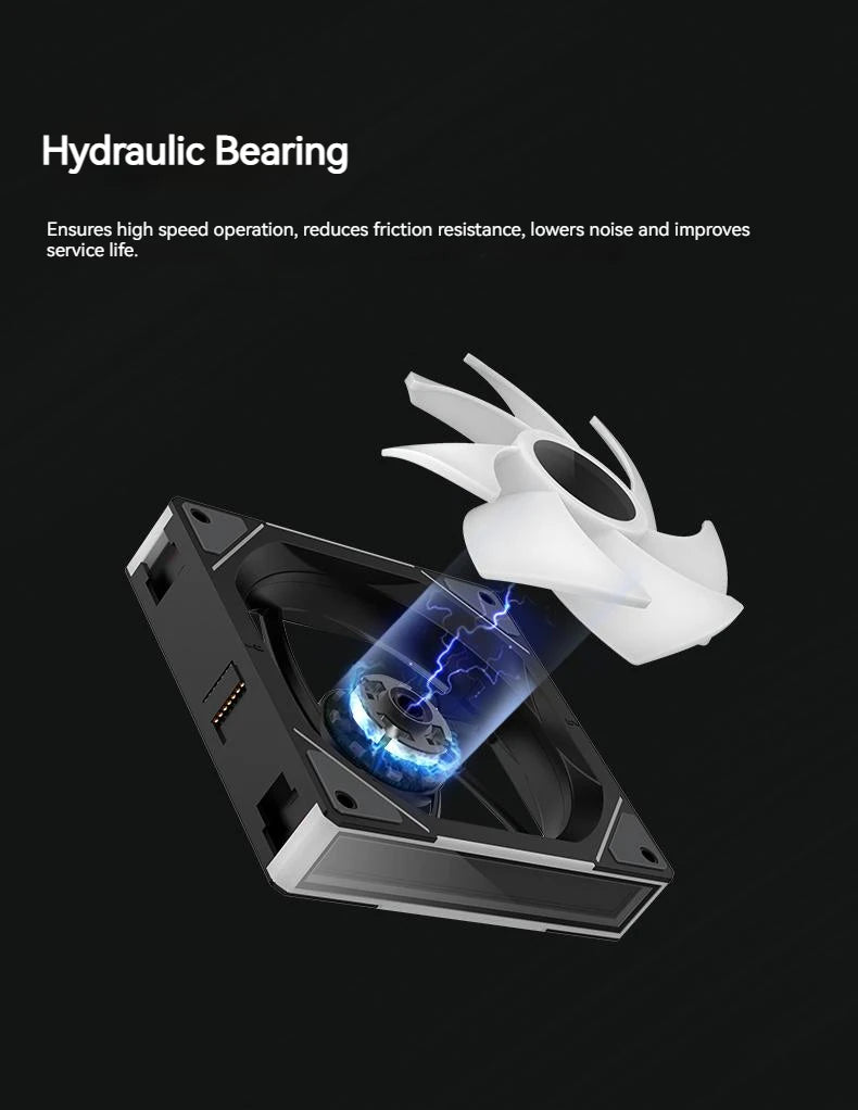 TEUCER JM-1 PC Cooling Case Fan ARGB Mirror Cycle Light Effect Wireless Stitching PWM Water Cooling 360mm CPU Cooler Fan