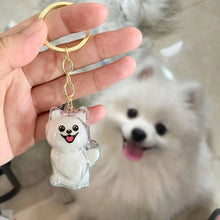 Creative Dog Hair Storage Keychain Transparent Dog\Cat Shape Memorial Pendant Handmade DIY Pet Souvenirs for Pet Lovers Gift