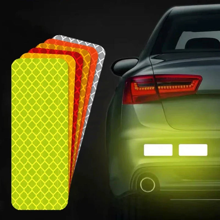 10 Reflective Stickers, Warning Safety Reflective Stickers, Pet Safety Warning 1.18 X 3.25inch Waterproof Night Vision Stickers