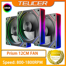 TEUCER Prism  ARGB PC Fan 12cm Computer Case Fan Kit Water Cooler 4pin PWM 5V 3PIN Cooling Fans