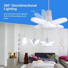 28W Fan Shape LED Bulb E27 LED Lamp Foldable 220V  Light Bulbs For Home Living Room Warehouse Garage Ceiling Light