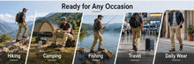 TACVASEN Summer Lightweight Trousers Mens Fishing Pants Outdoor Hiking Nylon Quick Dry Pockets Cargo Pants Casual Work Trousers