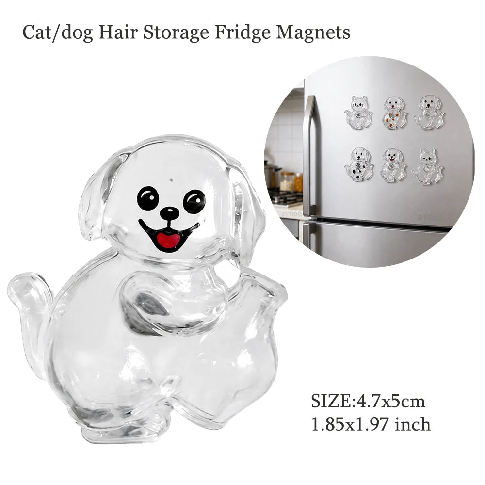 Creative Dog Hair Storage Keychain Transparent Dog\Cat Shape Memorial Pendant Handmade DIY Pet Souvenirs for Pet Lovers Gift