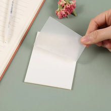 50 Sheets/pad Transparent Sticky Notes Pad Waterproof Self-Adhesive Clear Memo Message Reminder Home Office School Supplies