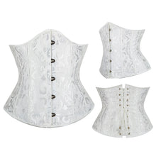 Women Gothic Jacquard Underbust Corset Bustier Waist Cincher Slimming Body Shaper Corselete Lingerie Plus Size Party Clubwear
