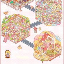 New PET Miniature Scene Collection Cartoon Visual Stacking Landscape Sticker Book DIY 3D 3D Pocket Cabin Scene Stickers Kids