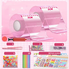 DIY Blow Bubble Nano Tape Full Set of PET Nano Glue Knead Music Double-Sided Tape Decompression Toy Stickers Gift