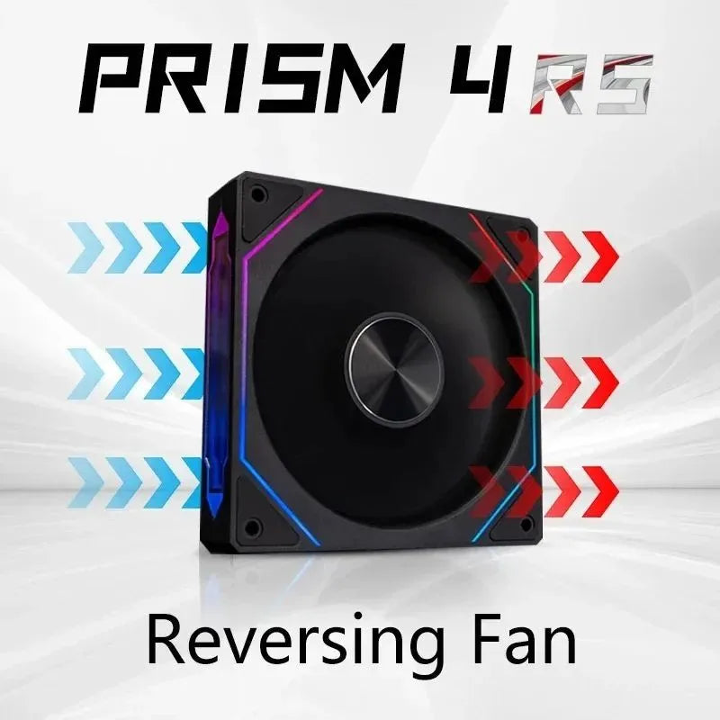 LDPCSJ PRISM 4 RS 12cm ARGB 4 Pin Computer Case Fan Quiet Cooling 12V Large Air Volume 1200RPM for Desktop Gaming PC Build
