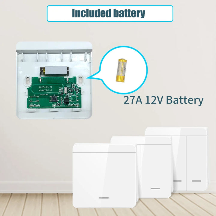 Wireless Smart Switch Light 433MHz 1/2/3Gang 86 Wall Panel Switch with Remote Control Interruptor 10A 110V 220V For LED Lamp