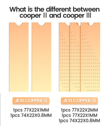 Clearance_JEYI Copper M.2 HeatSink, 3pcs 2280 SSD Copper Cooler Solid State Disk Radiator with Thermal Silicone Pad for Laptop D