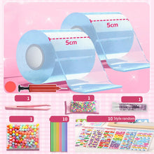 DIY Blow Bubble Nano Tape Full Set of PET Nano Glue Knead Music Double-Sided Tape Decompression Toy Stickers Gift