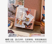 Journamm 40pcs/pack Butterfly Series Stickers Art Collage Junk Journal DIY Scrapbooking PET Waterproof Craft Aesthetics Stickers