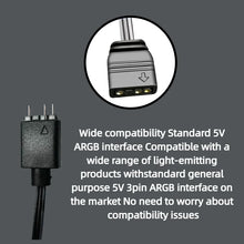 5V 3PIN ARGB Controller ARGB 5V 3PIN To SATA Interface Extension Cable RGB Sync Controller Cable for PC Fan Light Strip