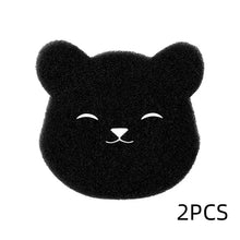 2 /4 Sets Of Household Pet Hair Remover, Machine Washed Bear Sticky Sponge, Reusable, Suitable For Washing Machine, Dryer, Black