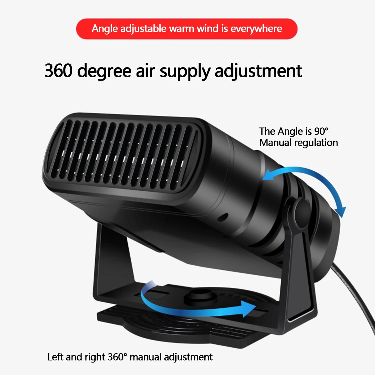 Car Cooling & Heater Fan 12V 120W Auto Windshield Anti-Fog Electric Heating Dryer Defogging Demister Defroster