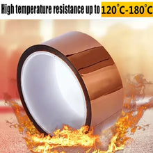 30m Long Gold Finger High Temperature Resistant Tape Polyimide Tape Multi Size Pet Anti Static Lithium Battery Insulation Tape