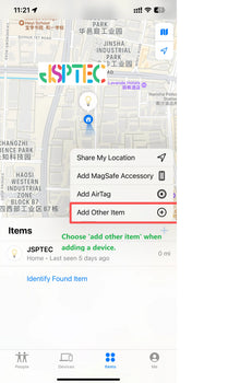 JSPTEC Security Bluetooth Tag Based on IOS Find My app Anti-lose Tracker Sound Locate IOS Message Reminder Alarm Key Finder IOS
