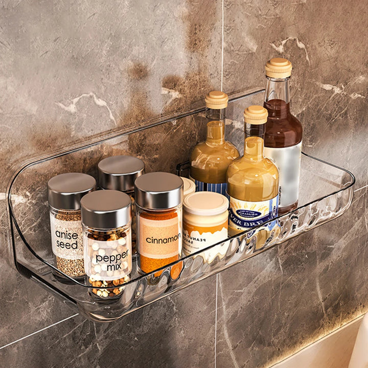 Acrylic Bathroom Shelf Household Toilet Wall Hanging Washstand Perforation-Free Cosmetics Storage Organizer on the Wall