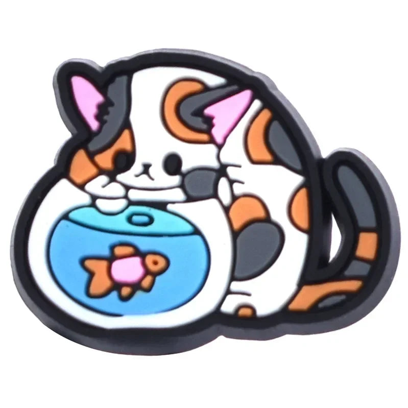 Shoe Charms for Crocs Accessories
 Pet Cat Shoes Charm for Croc Decorations Pins Men Accessory Jeans Woman Clogs Clips Badges